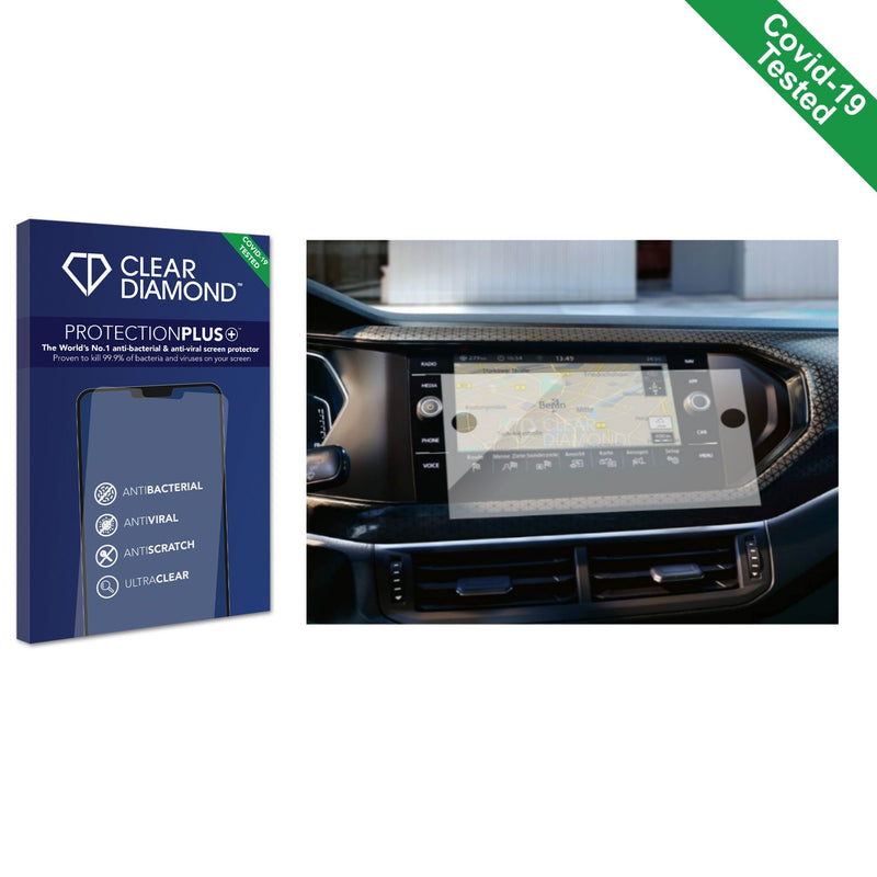 Clear Diamond Anti-viral Screen Protector for Volkswagen T-Cross 2019 Discover Media 8