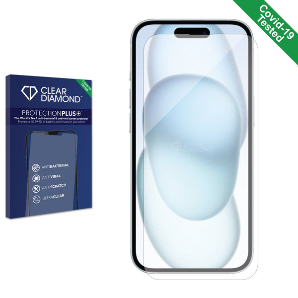 Clear Diamond Anti-viral Screen Protector for Apple iPhone 15