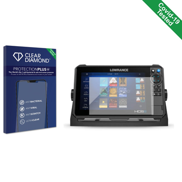 Clear Diamond Anti-viral Screen Protector for Lowrance HDS PRO 9 