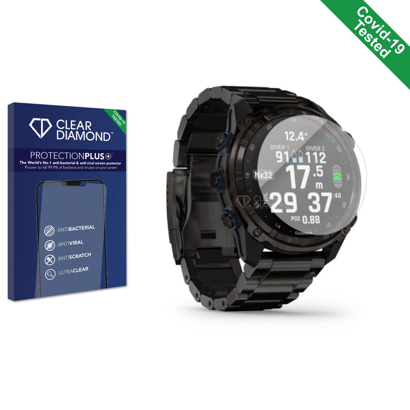 Clear Diamond Anti-viral Screen Protector for Garmin Descent Mk3i (51 mm)