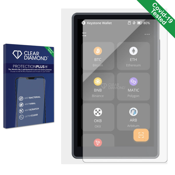 Clear Diamond Anti-viral Screen Protector for Keystone 3 Pro