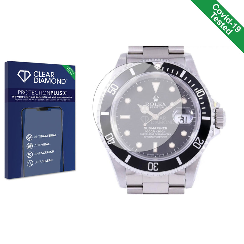 Clear Diamond Anti-viral Screen Protector for Rolex Submariner 16610 (Date)