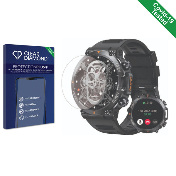 Clear Diamond Anti-viral Screen Protector for bedee Smartwatch 1.39"