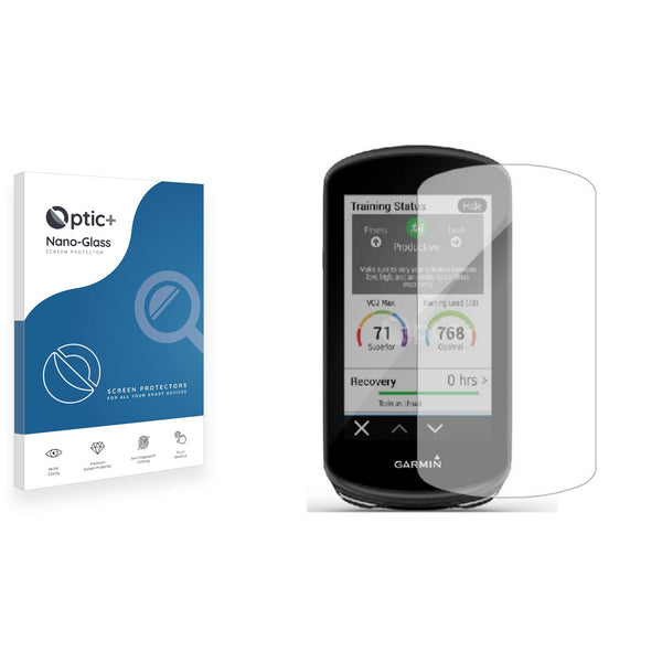 Optic+ Nano Glass Screen Protector for Garmin Edge 1030 Plus