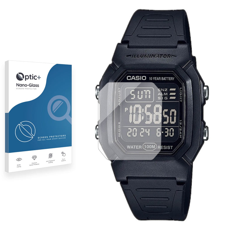 Optic+ Nano Glass Screen Protector for Casio Unisex W-800H-1BVES