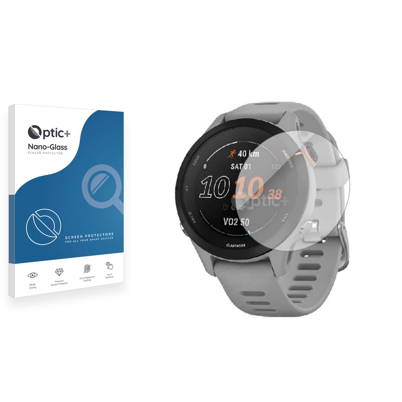 Optic+ Nano Glass Screen Protector for Garmin Forerunner 255S