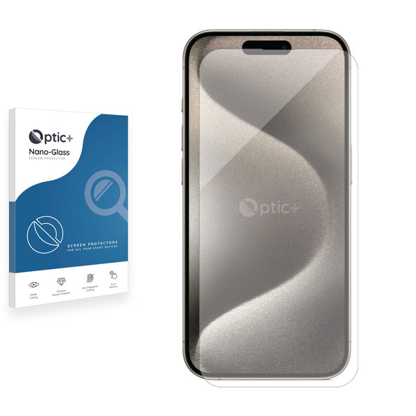 Optic+ Nano Glass Screen Protector for Apple iPhone 15 Pro