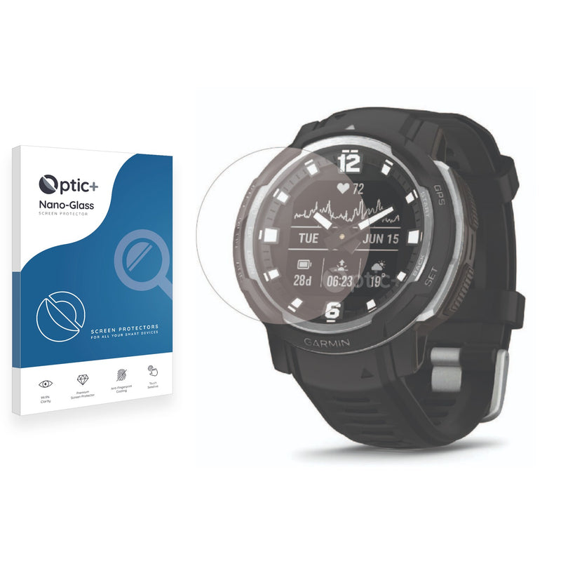 Optic+ Nano Glass Screen Protector for Garmin Instinct Crossover Solar