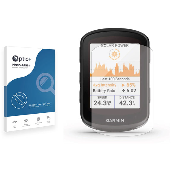 Optic+ Nano Glass Screen Protector for Garmin Edge 840 Solar