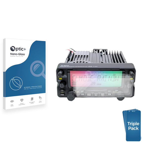 3-pack of Nano Glass screen protectors for Alinco DR-735T