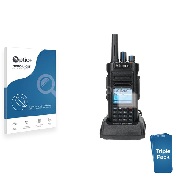 3-pack of Nano Glass screen protectors for Ailunce HD2 Radio