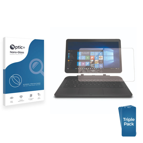3pk Optic+ Nano Glass Screen Protectors for Dell Latitude 7350 Laptop