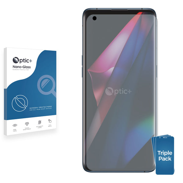 3pk Optic+ Nano Glass Screen Protectors for Oppo Find X3 Pro