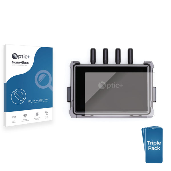 3pk Optic+ Nano Glass Screen Protectors for DJI Transmission High Bright 7"