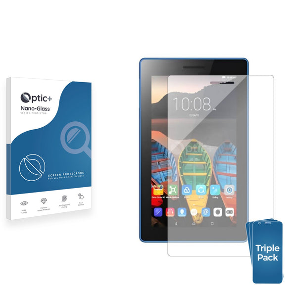 3pk Optic+ Nano Glass Screen Protectors for Lenovo Tab3 7 Essential