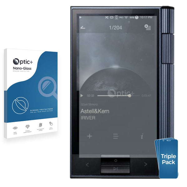 3pk Optic+ Nano Glass Screen Protectors for Astell&Kern AK KANN