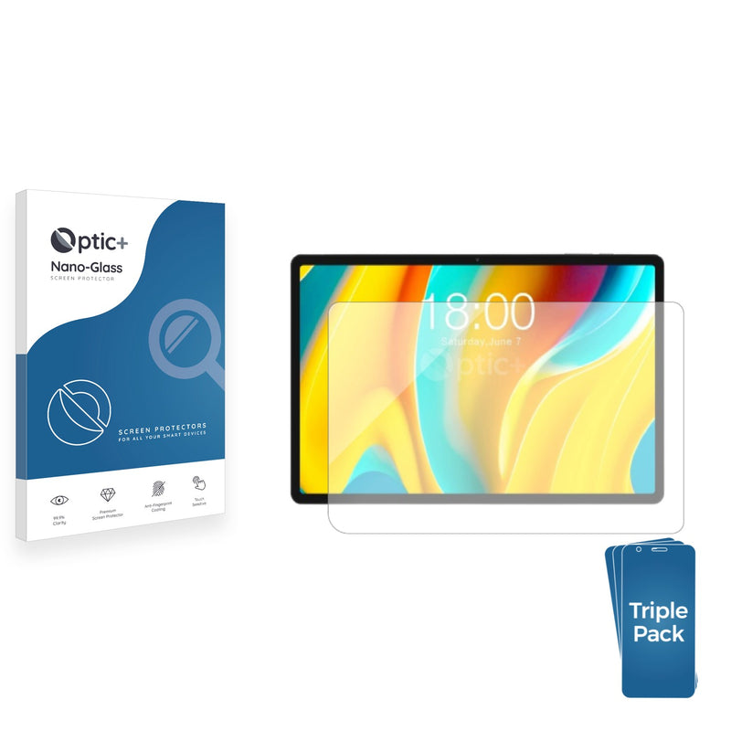 3pk Optic+ Nano Glass Screen Protectors for Teclast T50 Pro