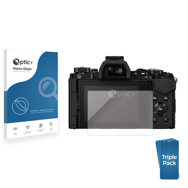 3pk Optic+ Nano Glass Screen Protectors for Olympus OM-D E-M1 Mark III