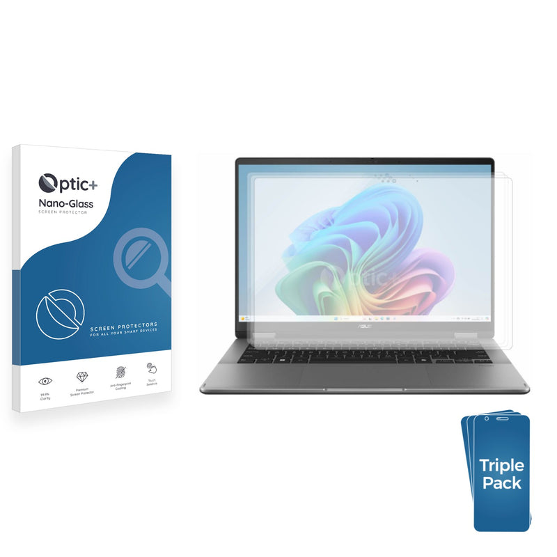 3-pack of Nano Glass screen protectors for ASUS Vivobook 14 Flip TP3407