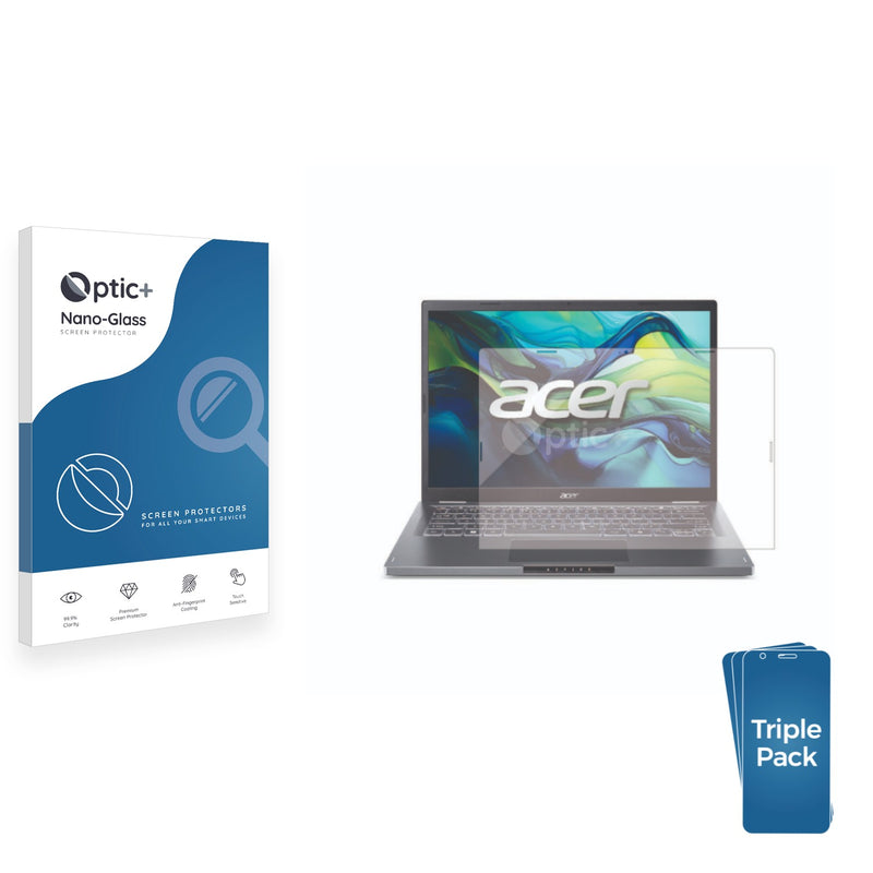 3-pack of Nano Glass screen protectors for Acer Aspire 14 A14-51