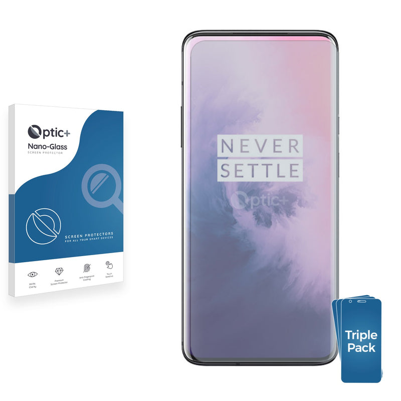 3pk Optic+ Nano Glass Screen Protectors for OnePlus 7 Pro