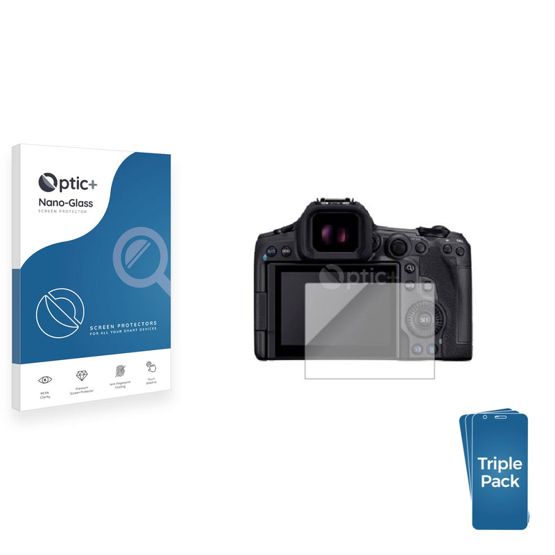 3-pack of Nano Glass screen protectors for Canon EOS R5 Mark II