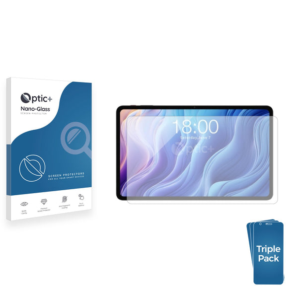 3pk Optic+ Nano Glass Screen Protectors for Teclast M50 Pro