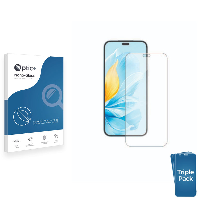 3pk Optic+ Nano Glass Screen Protectors for Honor 200 Liter