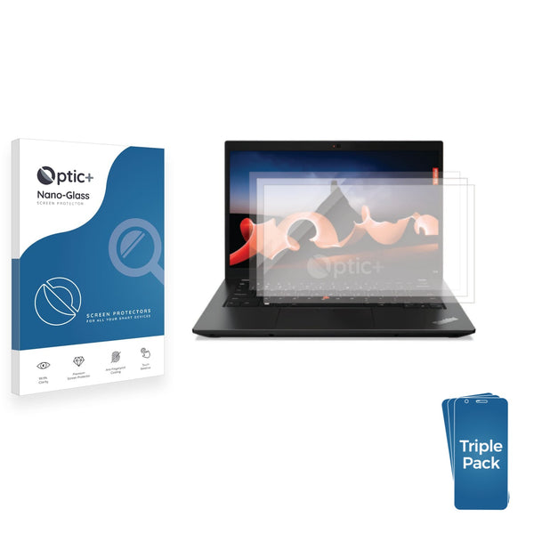 3-pack of Nano Glass screen protectors for Lenovo ThinkPad L14 (Gen 6)