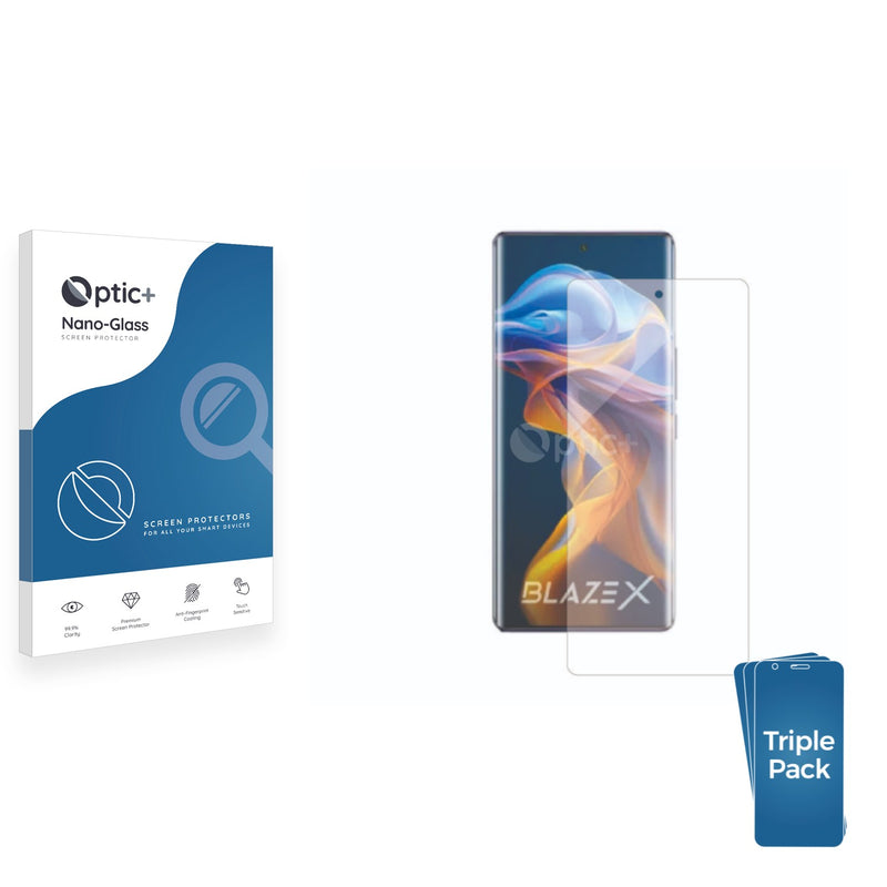 3-pack of Nano Glass screen protectors for Lava Blaze X