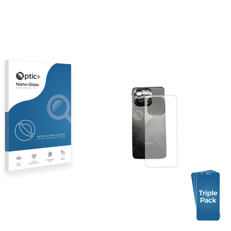 3pk Optic+ Nano Glass Rear Protectors for Meizu 21 Note (Back)