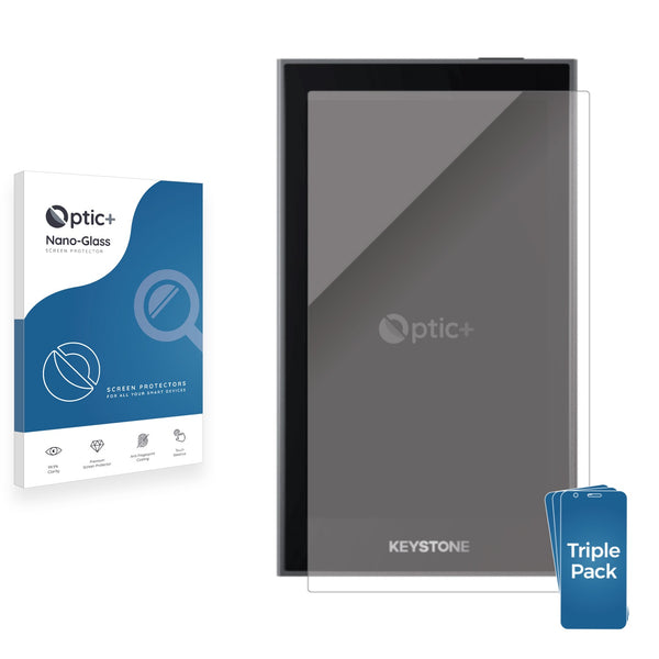 3pk Optic+ Nano Glass Screen Protectors for Keystone Essentials crypto wallet