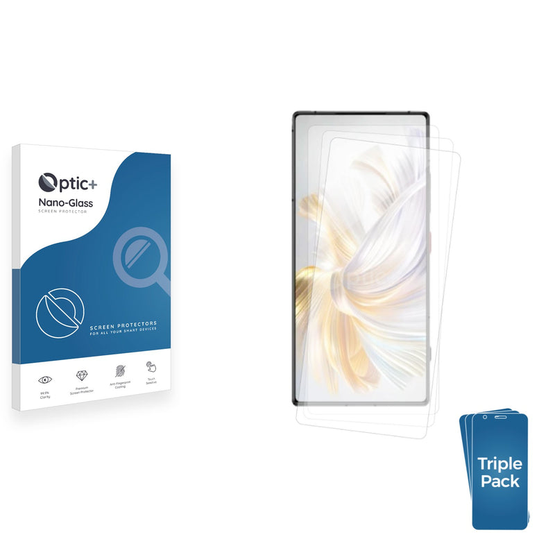 3-pack of Nano Glass screen protectors for Nubia Z70S Ultra