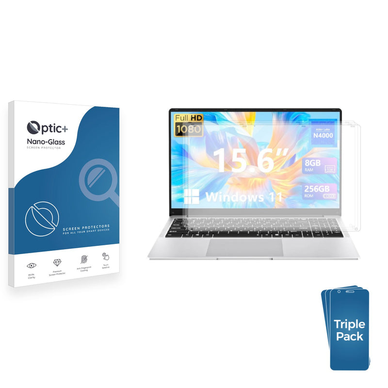 3-pack of Nano Glass screen protectors for Insoluxia 50095 15.6