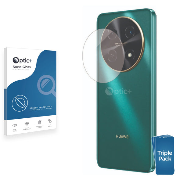 3pk Optic+ Nano Glass Rear Protectors for Huawei Nova 12i (Back)