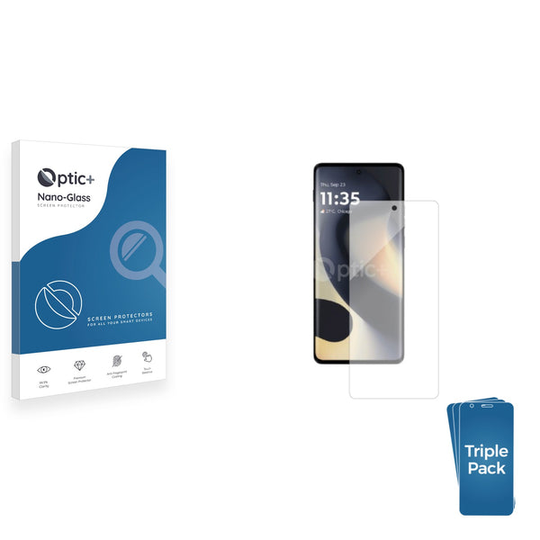 3-pack of Nano Glass screen protectors for Motorola Edge (2024)