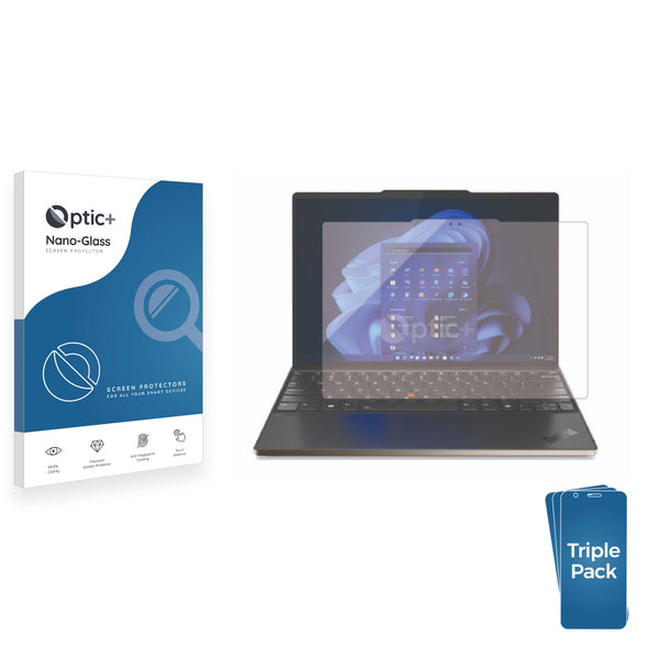 3pk Optic+ Nano Glass Screen Protectors for Lenovo ThinkPad Z13 (2nd Gen)