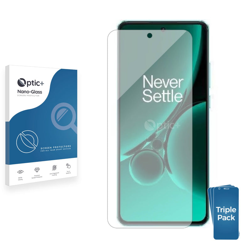 3pk Optic+ Nano Glass Screen Protectors for OnePlus Nord 3 5G