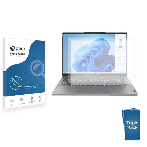 3-pack of Nano Glass screen protectors for Lenovo IdeaPad 5 2-in-1 (10th Gen) 16"