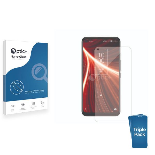 3pk Optic+ Nano Glass Screen Protectors for TCL 10 5G UW