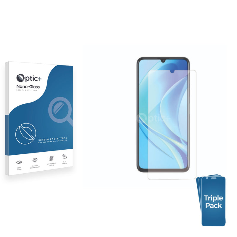 3pk Optic+ Nano Glass Screen Protectors for Huawei Nova Y72