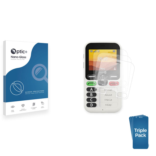 3-pack of Nano Glass screen protectors for Doro Leva X10