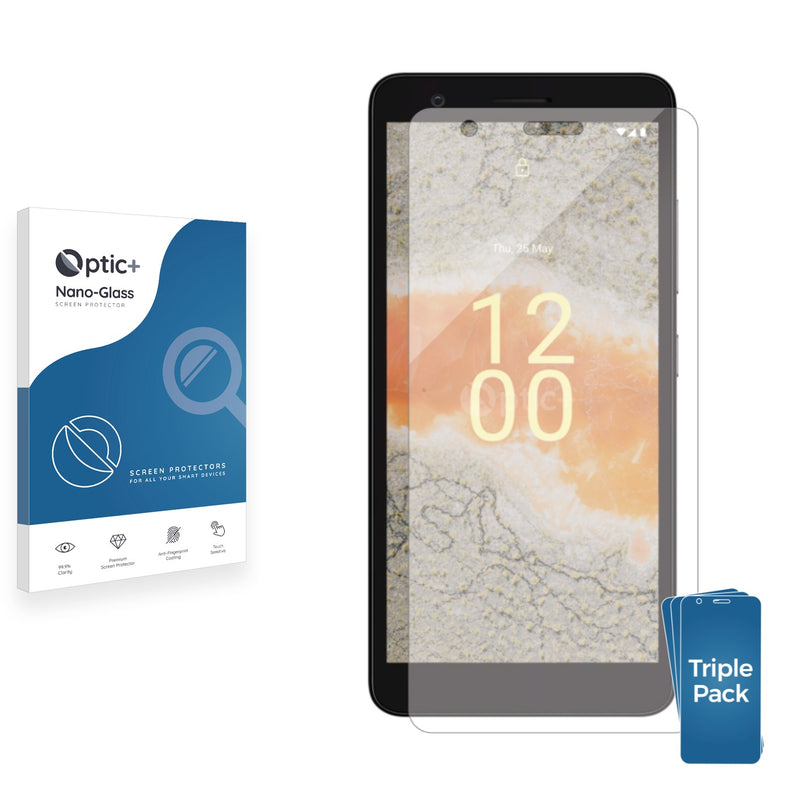 3pk Optic+ Nano Glass Screen Protectors for Nokia C02