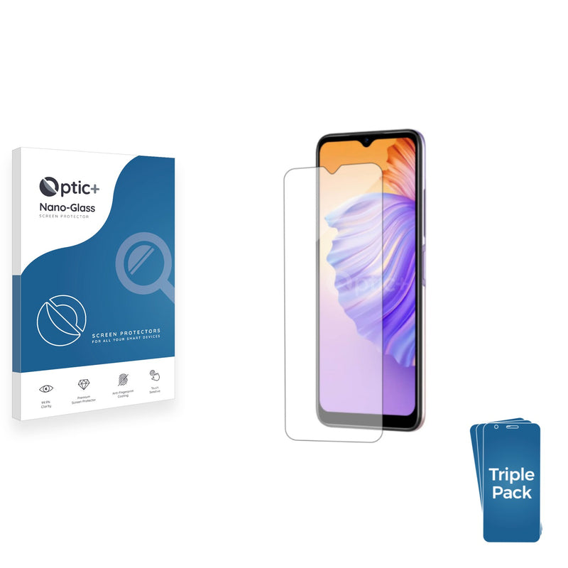 3pk Optic+ Nano Glass Screen Protectors for Doogee N50 Samsung