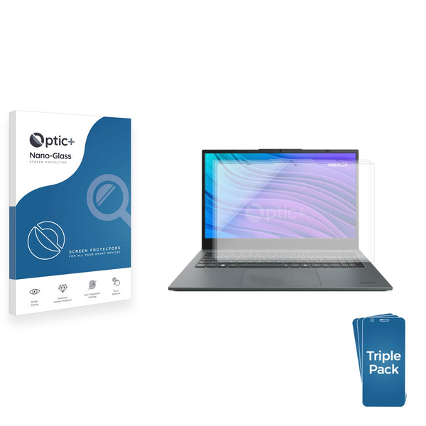 3-pack of Nano Glass screen protectors for MEDION Avantum 15 E1