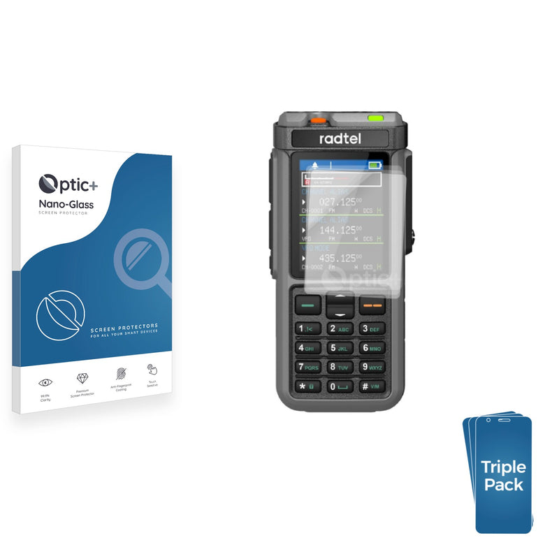 3-pack of Nano Glass screen protectors for Radtel RT-880