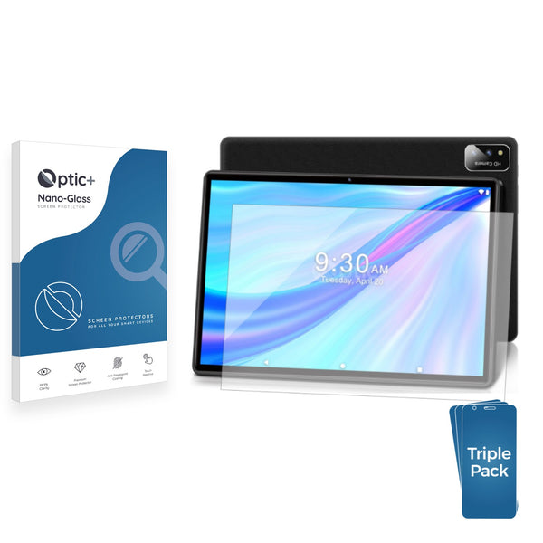3pk Optic+ Nano Glass Screen Protectors for Sebbe S22 Tablet 10.1