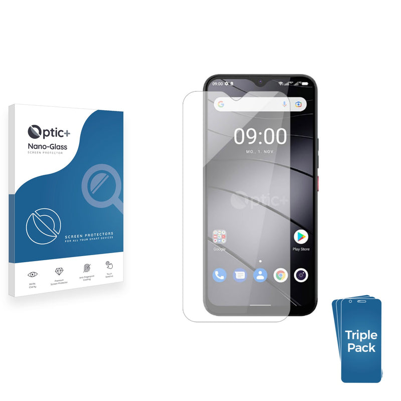 3pk Optic+ Nano Glass Screen Protectors for Gigaset GS5 Lite