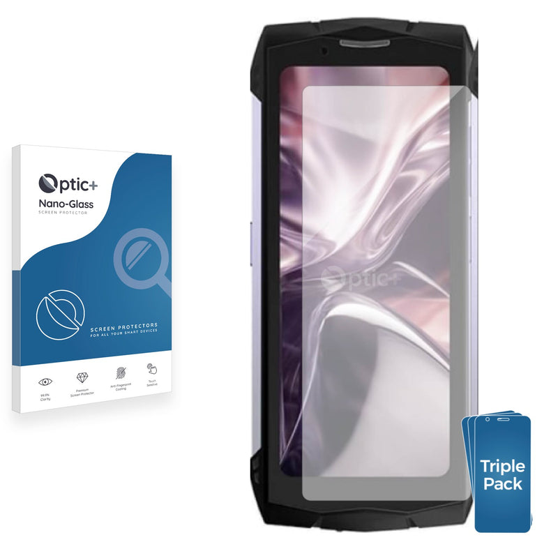 3pk Optic+ Nano Glass Screen Protectors for Doogee S Mini