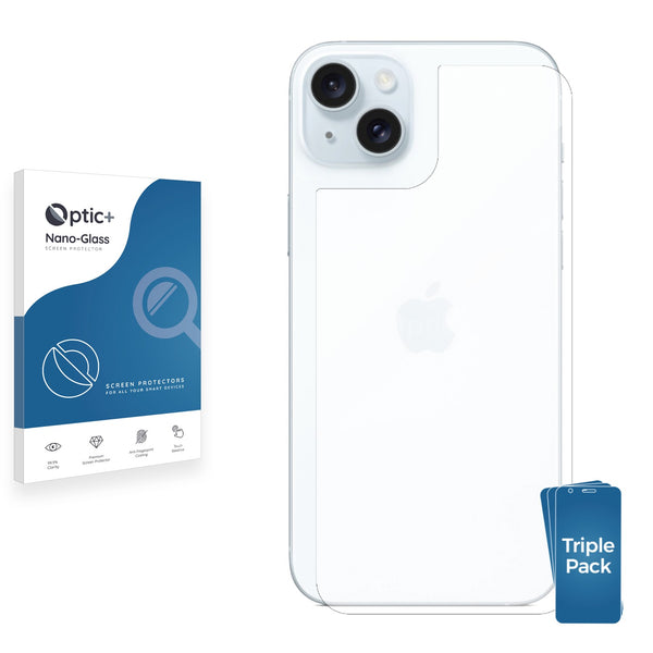 3pk Optic+ Nano Glass Rear Protectors for Apple iPhone 15 Plus